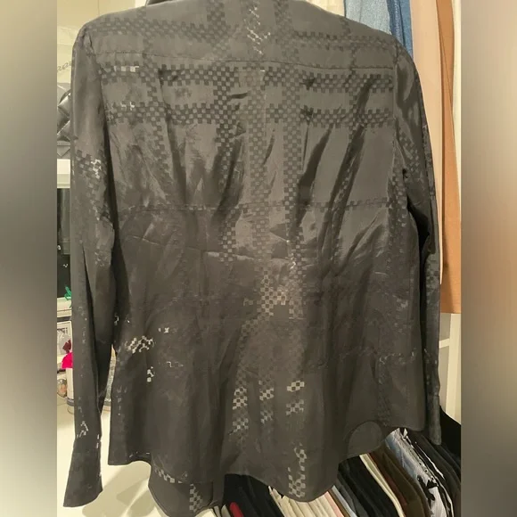 Burberry Sheer Silk Check Blouse - Picture 4 of 5